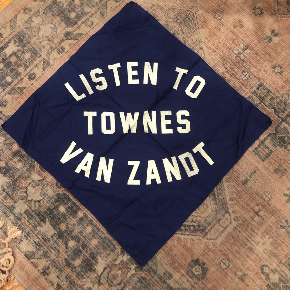 Listen to Townes Van Zandt navy bandana